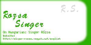 rozsa singer business card